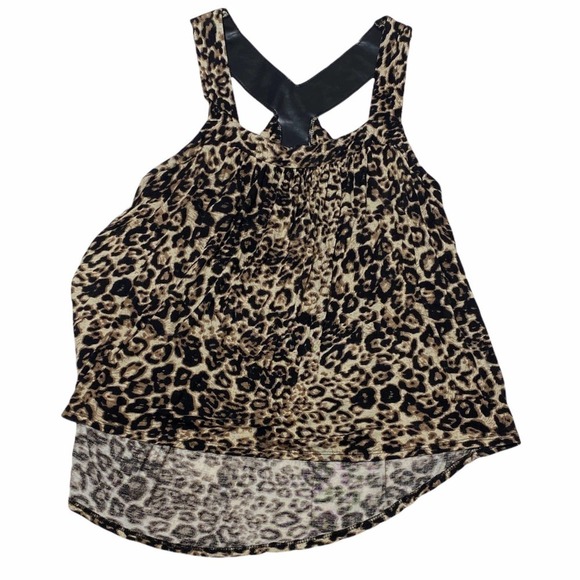 SPOILED Strappy High Low Leopard Print Tank Top - Picture 6 of 11